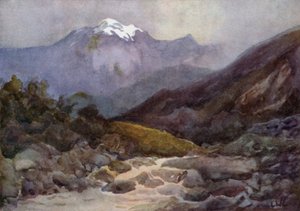 Alumeni湖区，Moquhue附近的急流 作者 欧内斯特·威廉姆·圣诞节